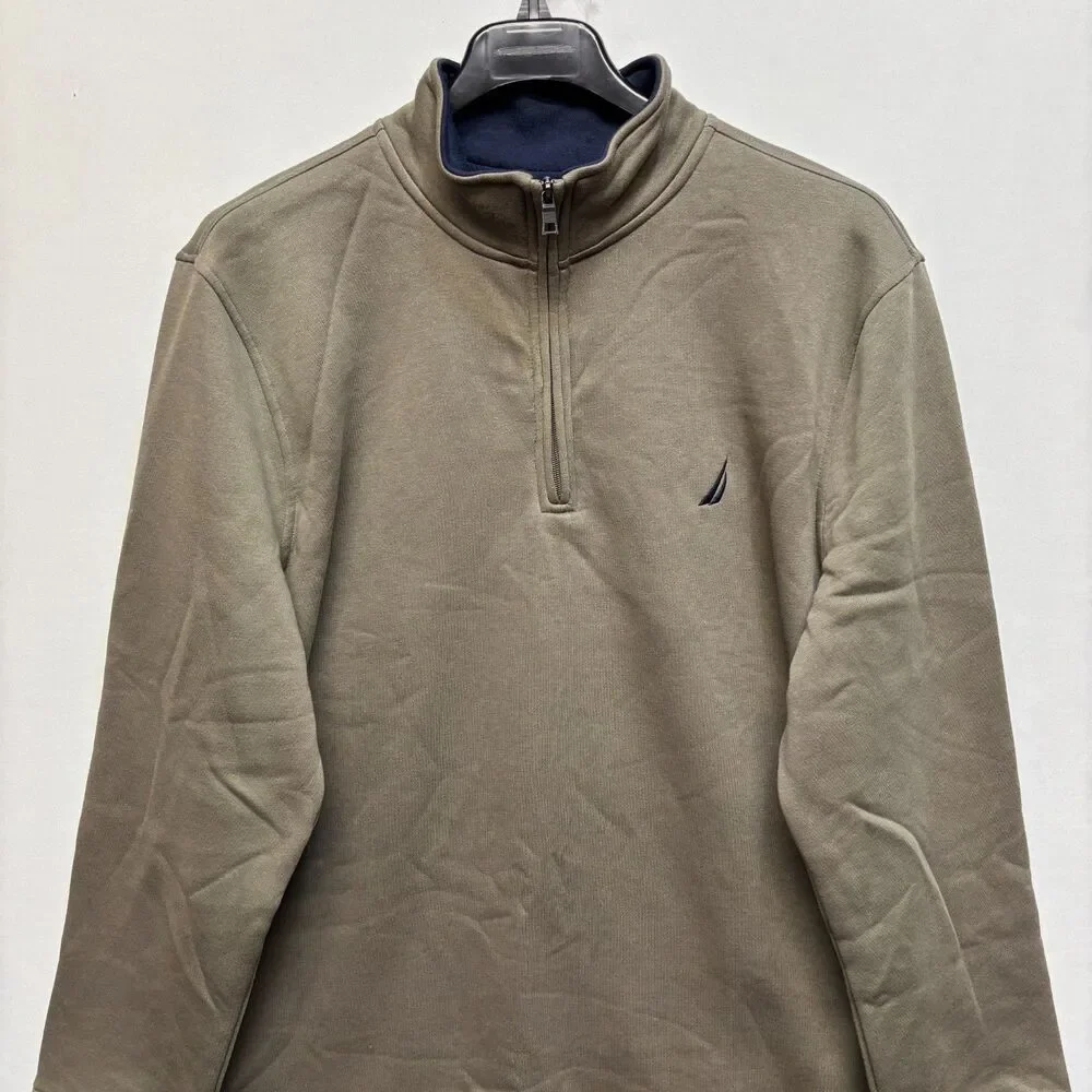 NWT Nautica Men 1/4 Zip Pullover Sweater Sweatshirt Size XXL 2XL D085 -16